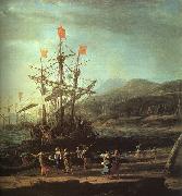 Claude Lorrain The Trojan Women Setting Fire to their Fleet oil painting
